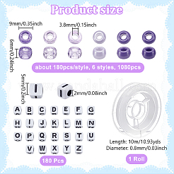 1480Pcs 7 Styles Plastic and Acrylic Beads&nbsp;DIY-NB0014-78B