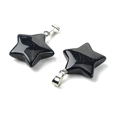 Synthetic Blue Goldstone Pendants&nbsp;GG-K002-10B
