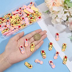 60Pcs 6 Styles Fruit Opaque Resin Cabochons&nbsp;RESI-ME0001-28