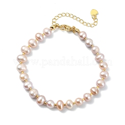 Natural Cultured Freshwater Pearl Potato Beaded Bracelets for Women&nbsp;BJEW-JB13620
