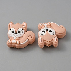 Squirrel Food Grade Eco-Friendly Silicone Beads&nbsp;LS-SIL-WH0012-030F