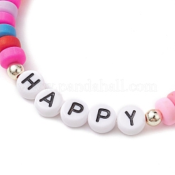 5Pcs 5 Styles Handmade Polymer Clay Beaded Stretch Bracelets&nbsp;BJEW-JB10470