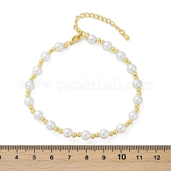 ABS Imitation Pearl Round Beads Bracelets for Women&nbsp;BJEW-M104-01G