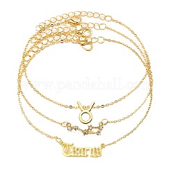 Alloy Crystal Rhinestone 3 Layer Constellations Link Chain Anklets for Women&nbsp;FS-WGFDDF7-04