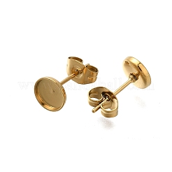 PVD Vacuum Plating 304 Stainless Steel Stud Earrings for Women&nbsp;EJEW-M028-01G