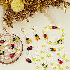 76Pcs 6 Styles Handmade Lampwork Beads&nbsp;LAMP-PA0001-75