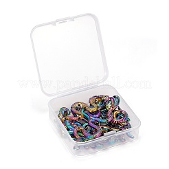 16Pcs 8 Style Rainbow Color Alloy Pendants&nbsp;FIND-LS0001-17MC