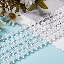 Natural Quartz Crystal Beads Strands&nbsp;X-G-H236-05A-8mm