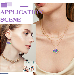 60Pcs Alloy Enamel Pendants&nbsp;ENAM-HY0001-64