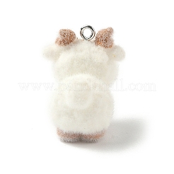 Flocky Opaque Resin Pendants&nbsp;FIND-A058-02A