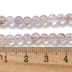 Natural Purple Rutilated Quartz Beads Strands&nbsp;G-B099-C01-01