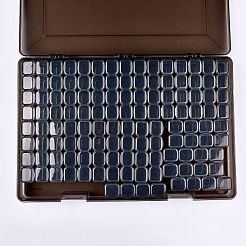 124 Grids Polypropylene(PP) Craft Organizer Case Storage Box&nbsp;CON-K004-08