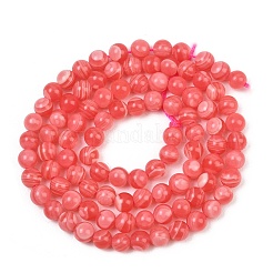 Dyed Synthetic Rhodochrosite Beads Strands&nbsp;GG-CBA0389-A03-4mm