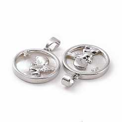 Brass Shell Pendants&nbsp;KK-E068-VC133