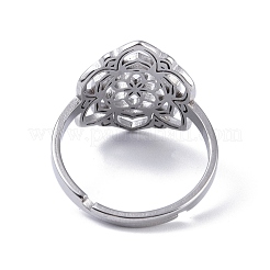 Non-Tarnish 201 Stainless Steel Adjustable Rings&nbsp;RJEW-C074-06P