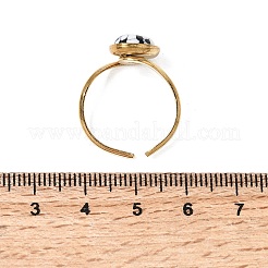 304 Stainless Steel Open Cuff Rings for Women&nbsp;RJEW-K258-17B-G