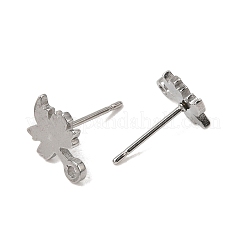 304 Stainless Steel Stud Earring Findings&nbsp;SA-CBAAD0D-12P