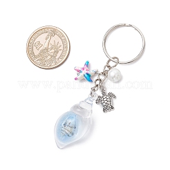 Alloy Acrylic Shell Shape Keychains&nbsp;KEYC-JKC01322-04