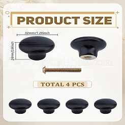 4Pcs Porcelain Cabinet Door Knobs&nbsp;CABI-LP0001-10A