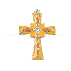 304 Stainless Steel with Orange Enamel Pendants&nbsp;SA-CBAA487-07P