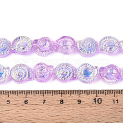 Electroplate Transparent Glass Beads Strands&nbsp;EGLA-S190-05G