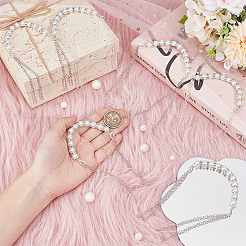 Glass Pearl Beads High-heeled Shoelaces&nbsp;HJEW-OC00067