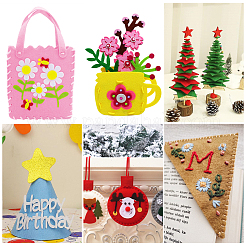 7Pcs 7 Colors Non-woven Felt Fabric&nbsp;DIY-CP0012-69A