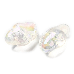 UV Plating Transparent Rainbow Iridescent Acrylic Beads&nbsp;X-OACR-C016-31C