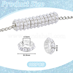 100Pcs ABS Plastic Spacer Beads&nbsp;KY-UN0001-11S