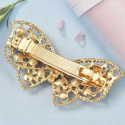 Tibetan Style Alloy Rhinestone Hair Barrettes&nbsp;LS-PHAR-P010-04G