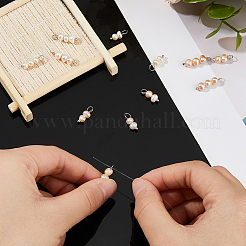 12Pcs 4 Styles Natural Pearl Two Sides Polished Charms&nbsp;PALLOY-FH00088