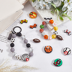 DIY Sports Ball Silicone & PVC Plastic Beads Findings Kits&nbsp;DIY-SC0028-22