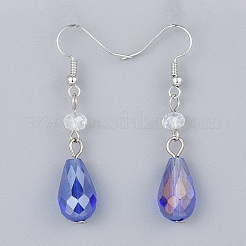 Electroplate Glass Dangle Earrings&nbsp;EJEW-JE03176-01