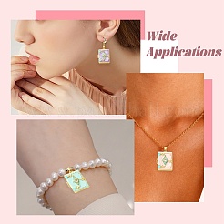 4Pcs 4 Colors Brass Micro Pave Cubic Zirconia Locket Pendants&nbsp;KK-CJ0005-55