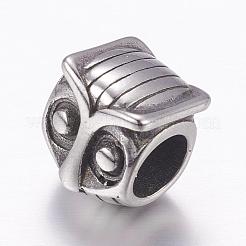 304 Stainless Steel European Beads&nbsp;STAS-P173-007AS