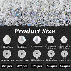25 Strands 5 Styles Transparent Electroplate Glass Beads Strands&nbsp;GLAA-PA0001-34