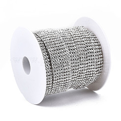 Electroplated Brass Rhinestone Strass Chains&nbsp;CHC-TAC0005-02S