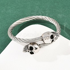 304 Stainless Steel Bangles for Men Women&nbsp;BJEW-H631-05C-AS