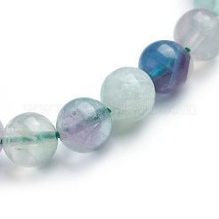 Natural Fluorite Stretch Bracelets&nbsp;BJEW-E373-8mm-10