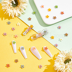 180Pcs 9 Colors Flower Opaque Resin Cabochons&nbsp;FIND-PH0008-95