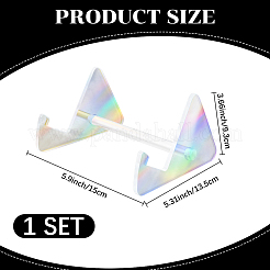 1-Tier Acrylic Keyboard Display Stands with Platinum Plated Iron Supports&nbsp;ODIS-WH20015-06A-03