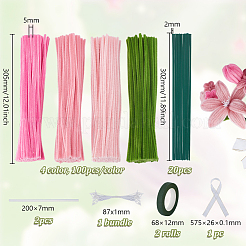 DIY Polyester Plush Sticks Kit&nbsp;DIY-GA0009-12B