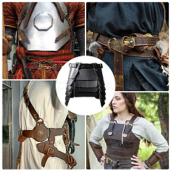 Medieval Viking PU Leather Belt Skirt&nbsp;AJEW-WH20077-031A