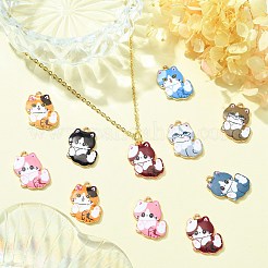 40Pcs 8 Style Alloy Enamel Pendants&nbsp;FIND-CJ0001-30