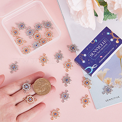 32Pcs 2 Colors Alloy Crystal Rhinestone Connector Charms&nbsp;FIND-SC0006-53