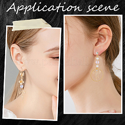 6 Pairs Brass Micro Pave Clear Cubic Zirconia Pendants&nbsp;KK-CN0002-97