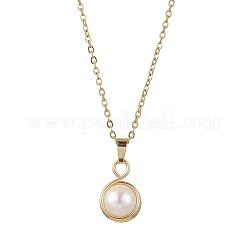 Natural Cultured Freshwater Pearl Pendant Necklaces&nbsp;NJEW-JN04685