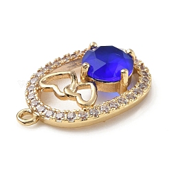 Brass with K9 Glass & Rhinestone Pendants&nbsp;KK-C024-08KCG-01