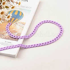 7 Strands 7 Colors Handmade Opaque Acrylic Curb Chain&nbsp;AJEW-JB00989