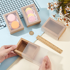 Foldable Paper Drawer Boxes with Clear Plastic Cover&nbsp;CON-WH0095-68B-05